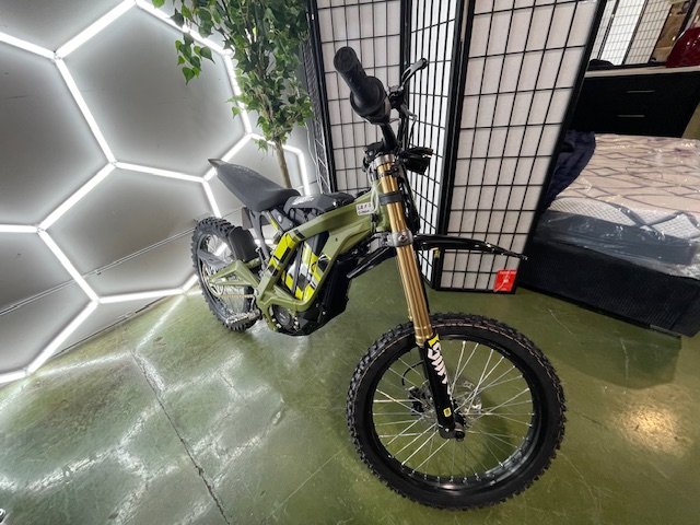 Electric dirt bike inventory inside VoltRush USA showroom