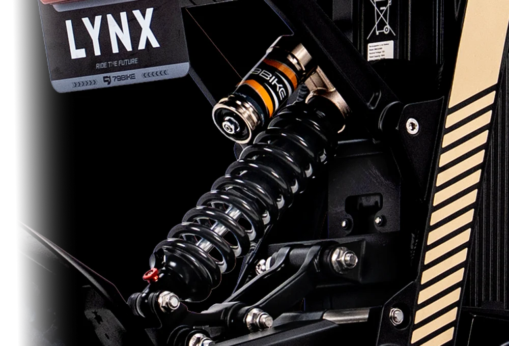 79Bike Lynx adjustable rear shock absorber detail