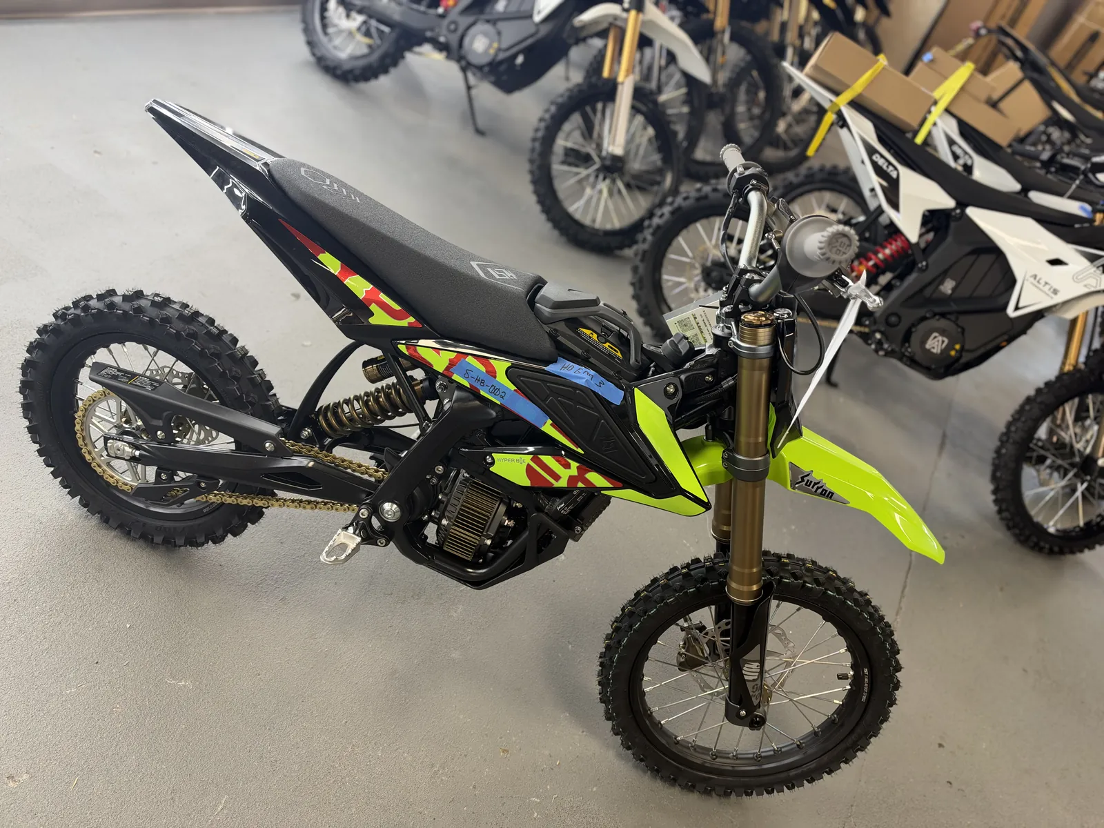 Surron Hyper Bee electric dirt bike at the VoltRush USA showroom, photo 2