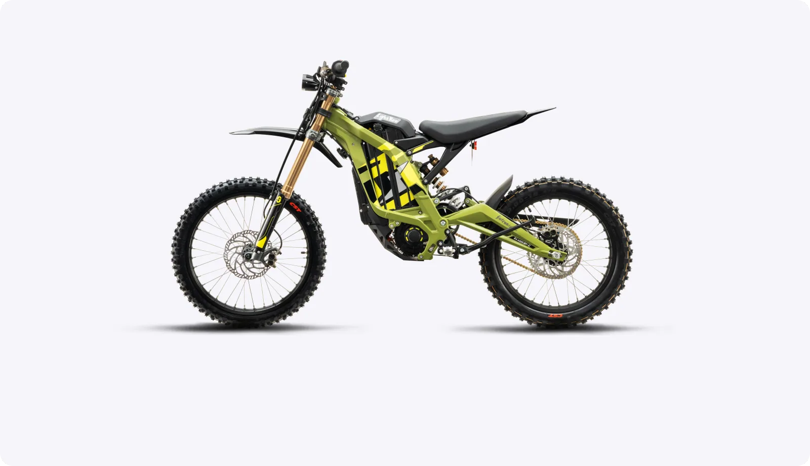 Green Surron Light Bee X electric dirt bike