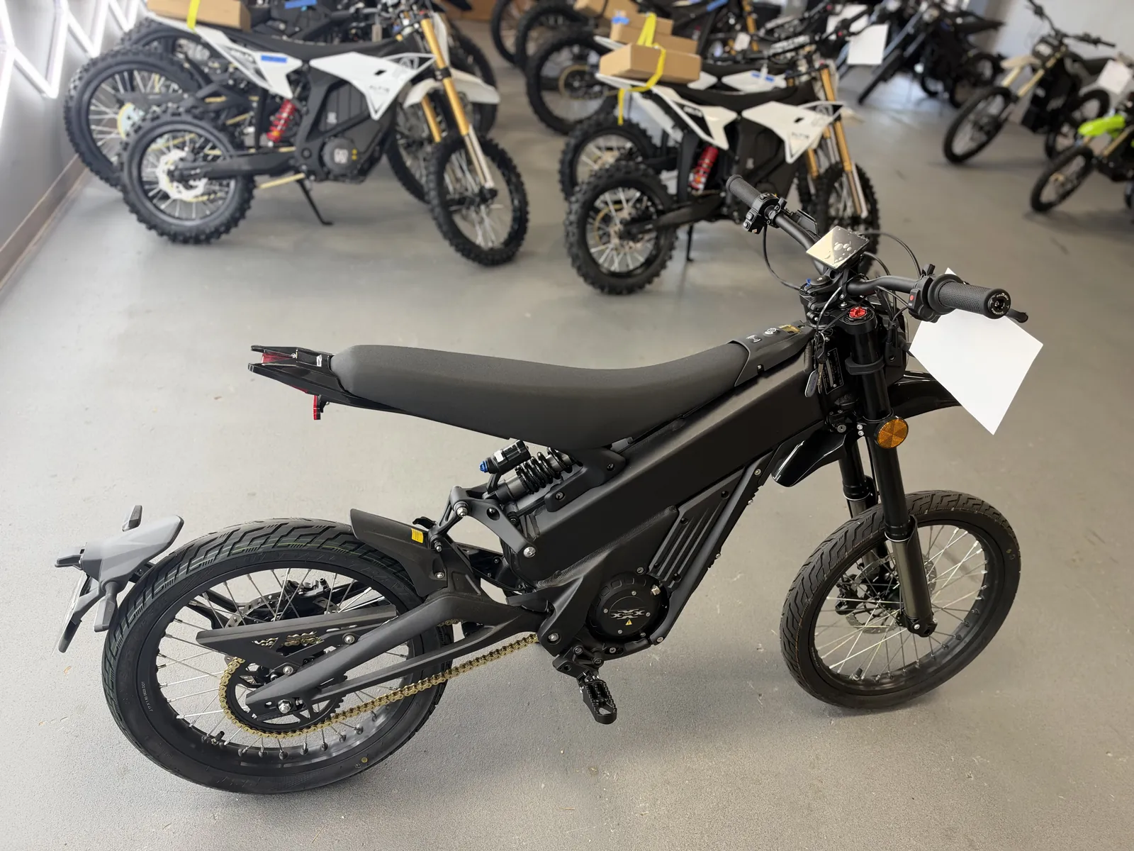 Talaria XXX electric dirt bike at the VoltRush USA showroom, photo 2