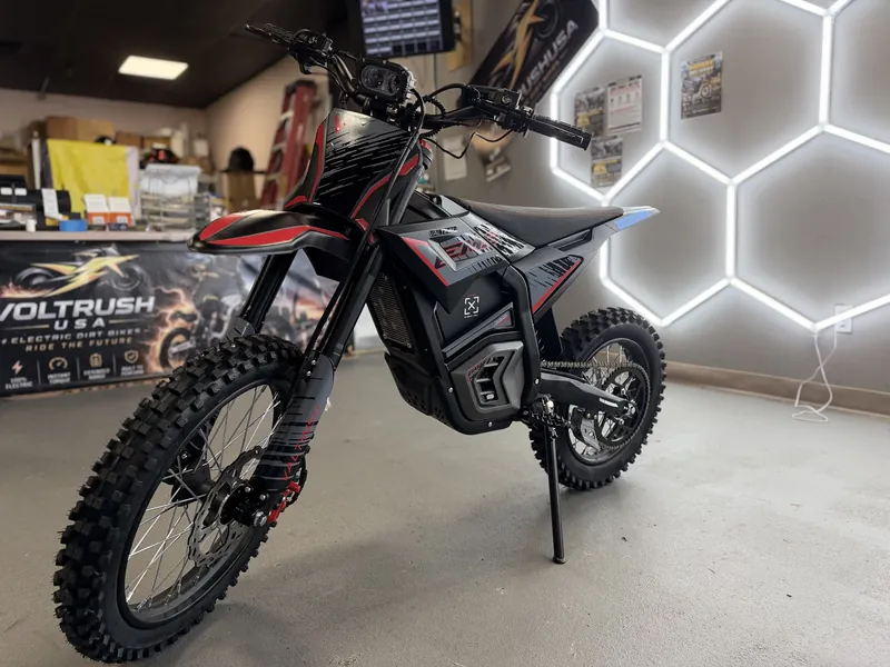 Valtinsu EM-5 Pro electric dirt bike at the VoltRush USA showroom