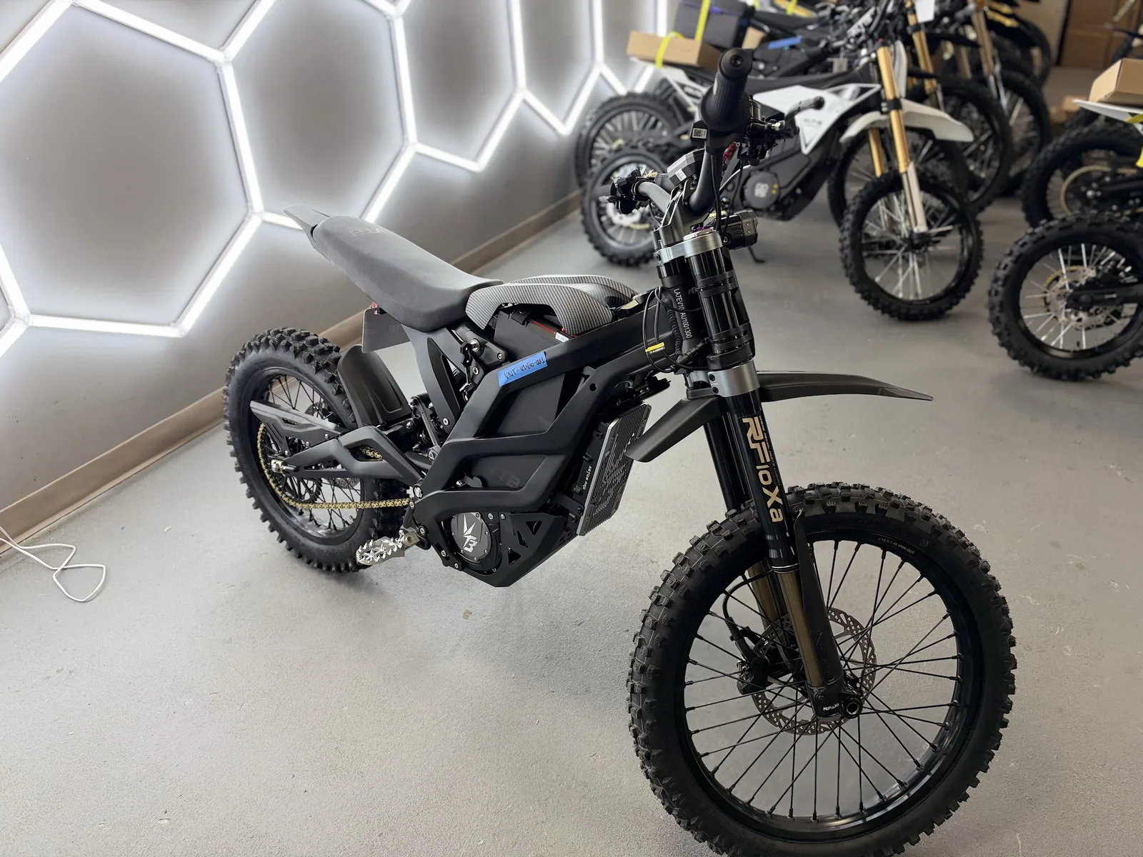 Ventus V1+ EVO electric dirt bike alternate front three-quarter view at VoltRush USA